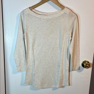 NWOT L.L. Bean 3/4 Sleeve Boatneck Top size Small